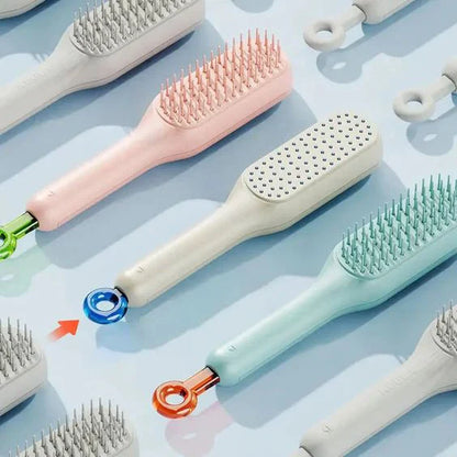 Self Cleaning Hair Brush - No Hair Mess 😍