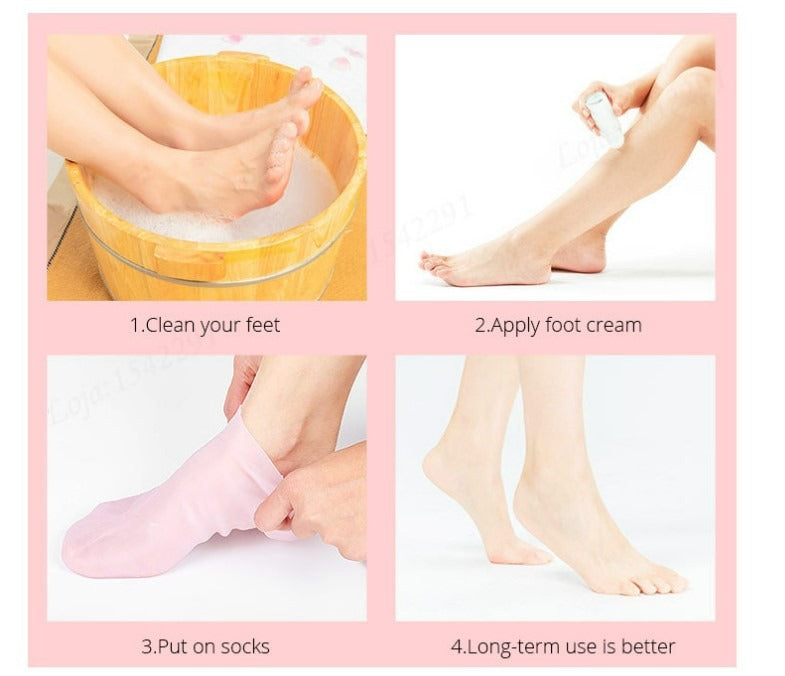 Moisturizing Ankle Silicone Soft Gel Foot Pedicure Socks